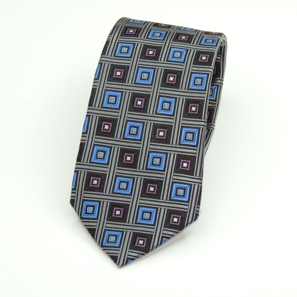 Ike Behar NY Fine Woven Silk Men's Tie 58 X 3.5" Mint Condition
